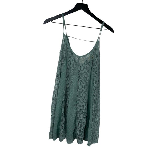 Artistic Works By Lu Top Sleeveless Semi Sheer Lace Green Sz S Whimsy Fairy NWT - Picture 1 of 11
